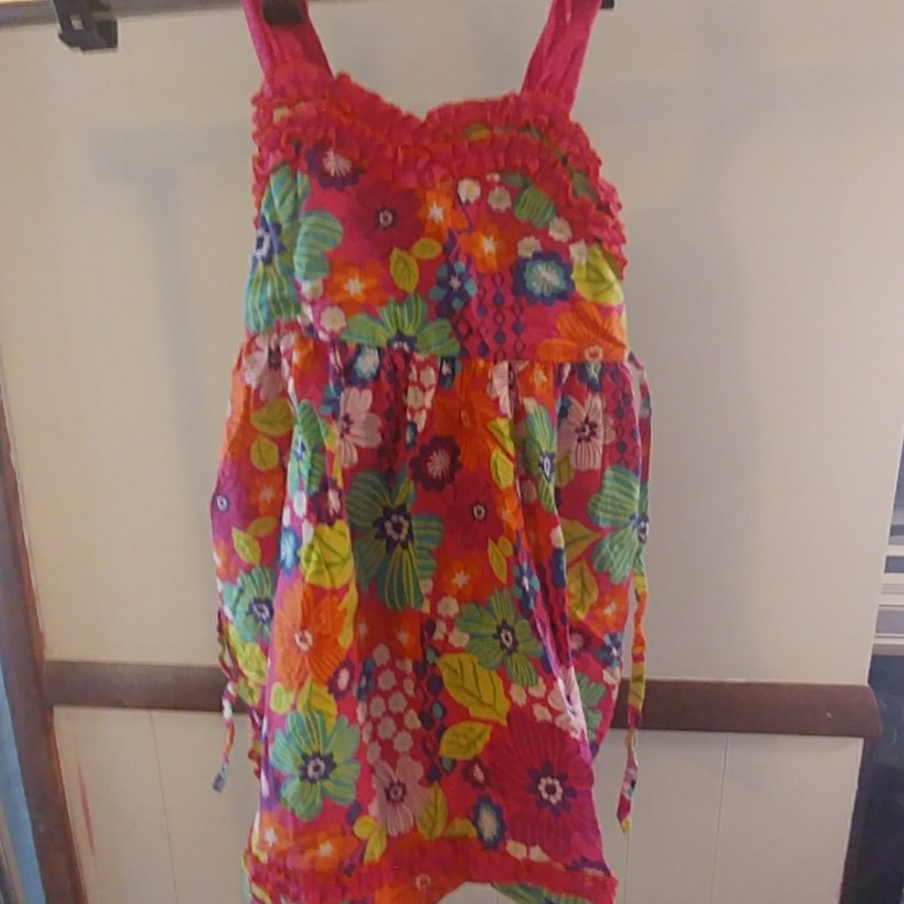 Pink floral dress youngland size 6x